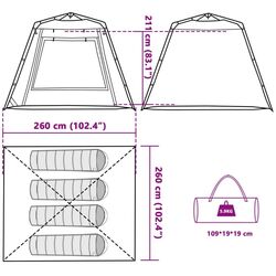 Палатка VidaXL 4005330 (Brown) Thumb