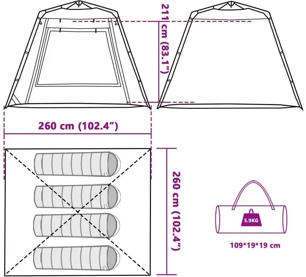 Палатка VidaXL 4005331 (Camouflage)