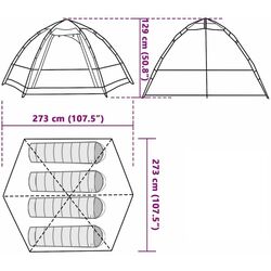 Палатка VidaXL 4005337 (Orange/Grey) Thumb