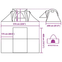 Палатка VidaXL 4009388 (Grey/Orange) Thumb