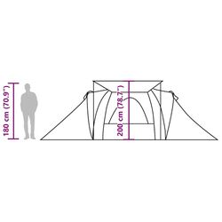 Палатка VidaXL 4009388 (Grey/Orange) Thumb