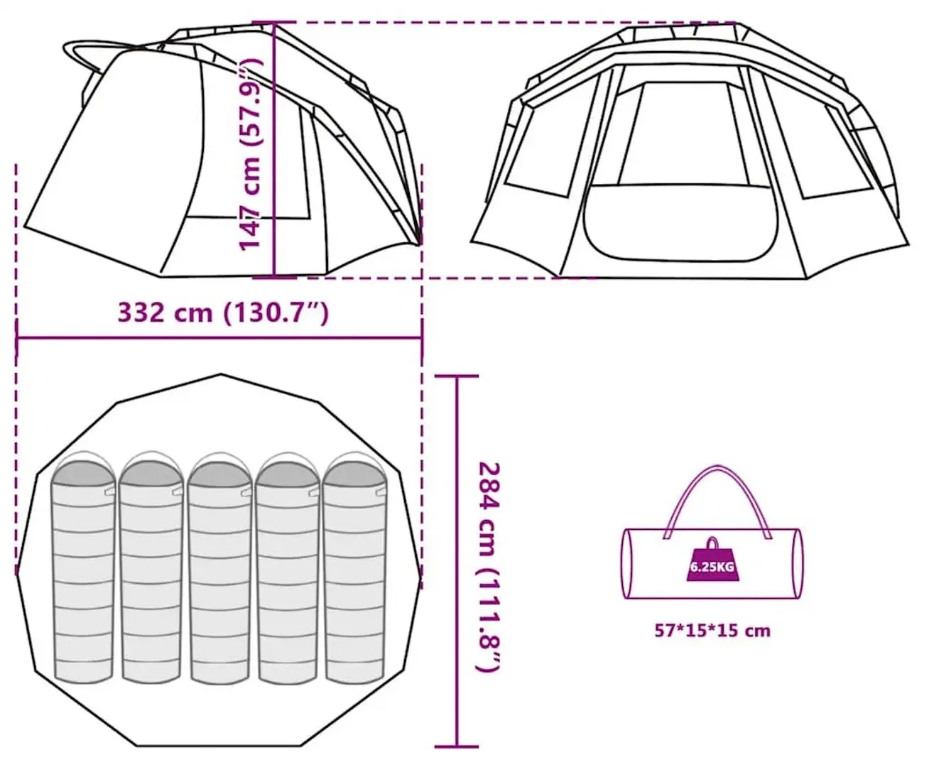 Cort VidaXL 4009390 (Grey)