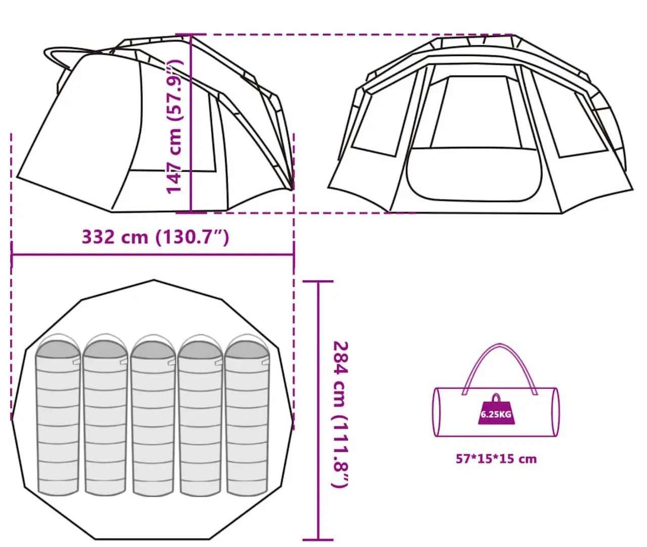 Палатка VidaXL 4009391 (Camouflage)