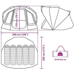 Палатка VidaXL 4009393 (Brown) Thumb