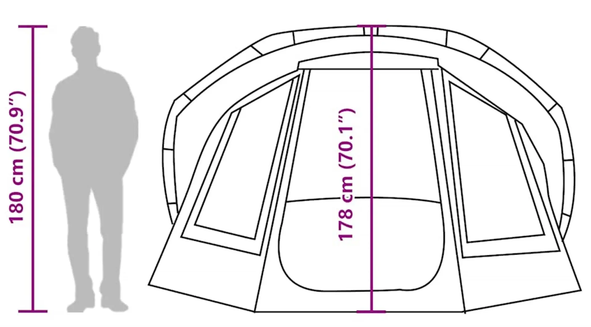 Палатка VidaXL 4009393 (Brown)