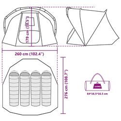 Палатка VidaXL 4009396 (Brown) Thumb