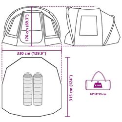 Палатка VidaXL 4009398 (Green Olive) Thumb