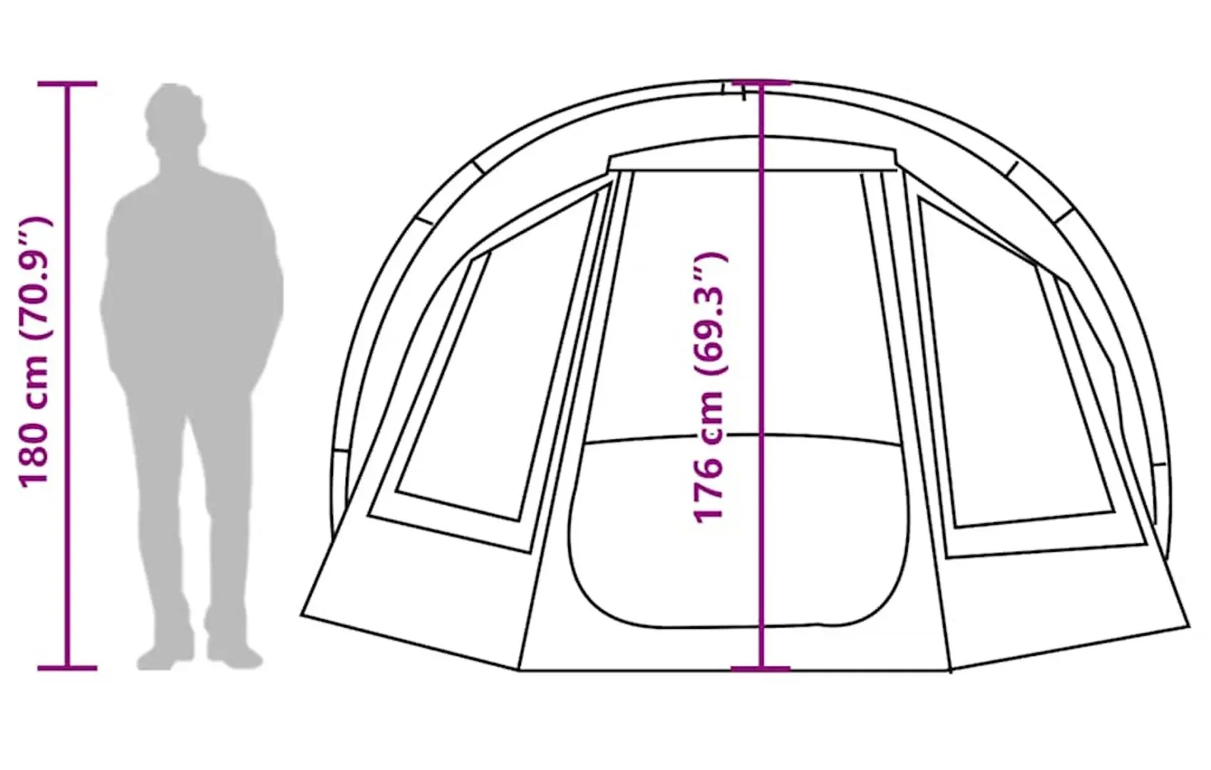 Палатка VidaXL 4009399 (Brown)