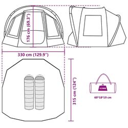 Палатка VidaXL 4009399 (Brown) Thumb