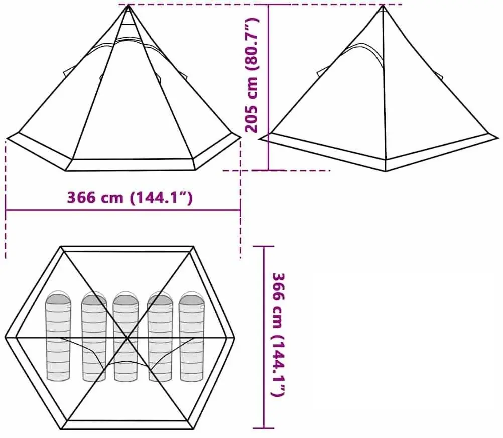 Палатка VidaXL 4009408 (Blue)