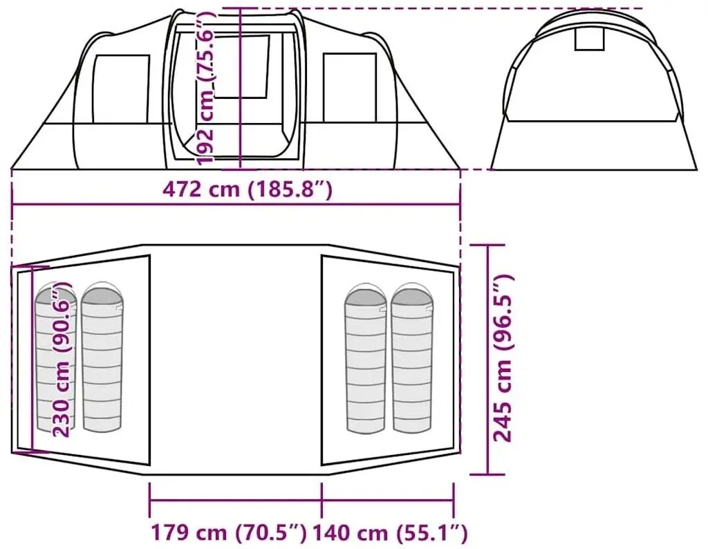 Палатка VidaXL 4009410 (Green) - 2