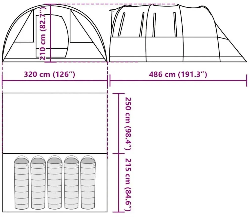Палатка VidaXL 4009422 (Green)