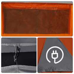Палатка VidaXL 4009424 (Grey/Orange) Thumb