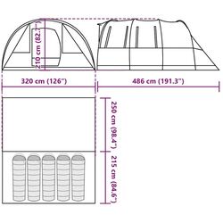 Палатка VidaXL 4009424 (Grey/Orange) Thumb