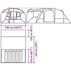 Палатка VidaXL 4009427 (Grey/Orange) Thumb