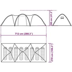 Cort VidaXL 4009430 (Grey/Orange) Thumb