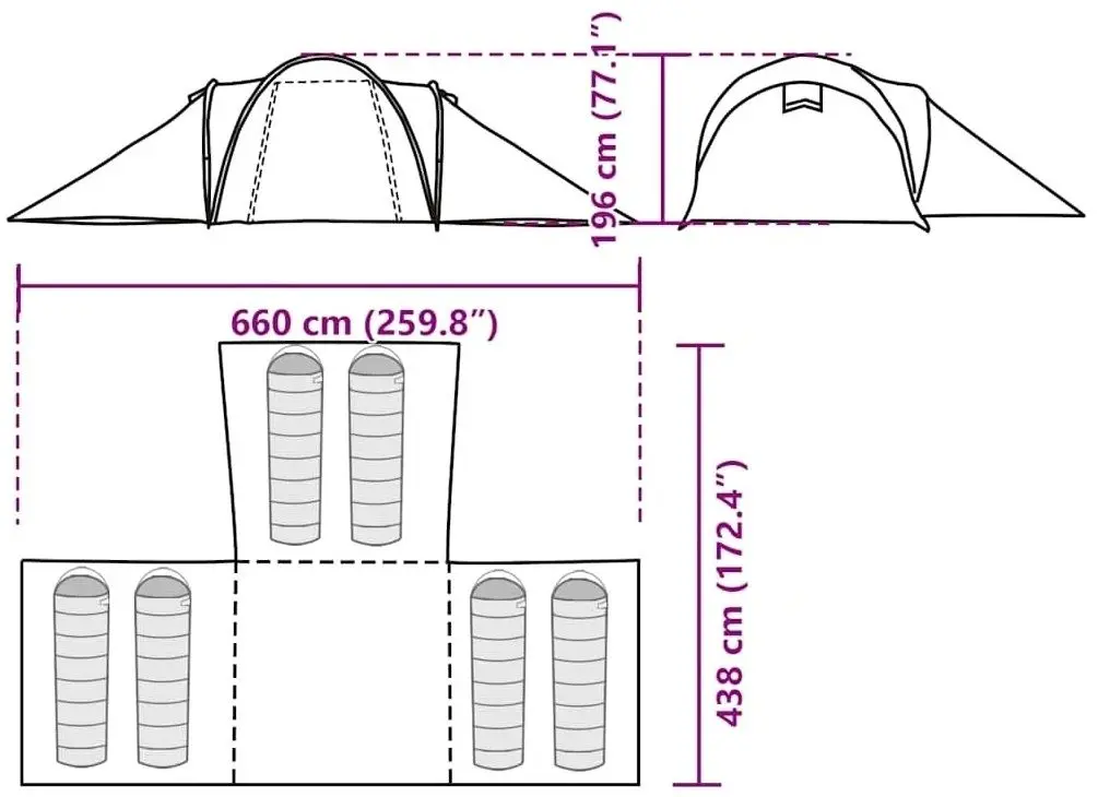 Cort VidaXL 4009433 (Grey/Orange)