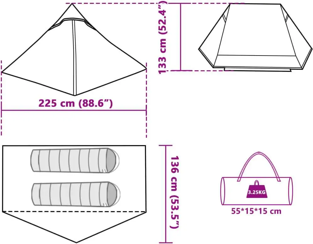 Палатка VidaXL 4009435 (Blue)