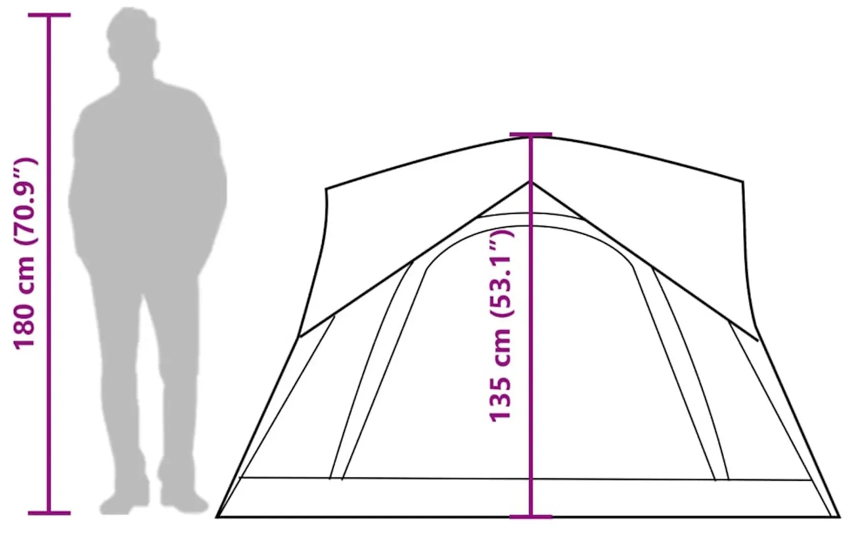 Палатка VidaXL 4009453 (Blue/Grey)