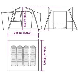 Палатка VidaXL 4009489 (Blue/Grey) Thumb