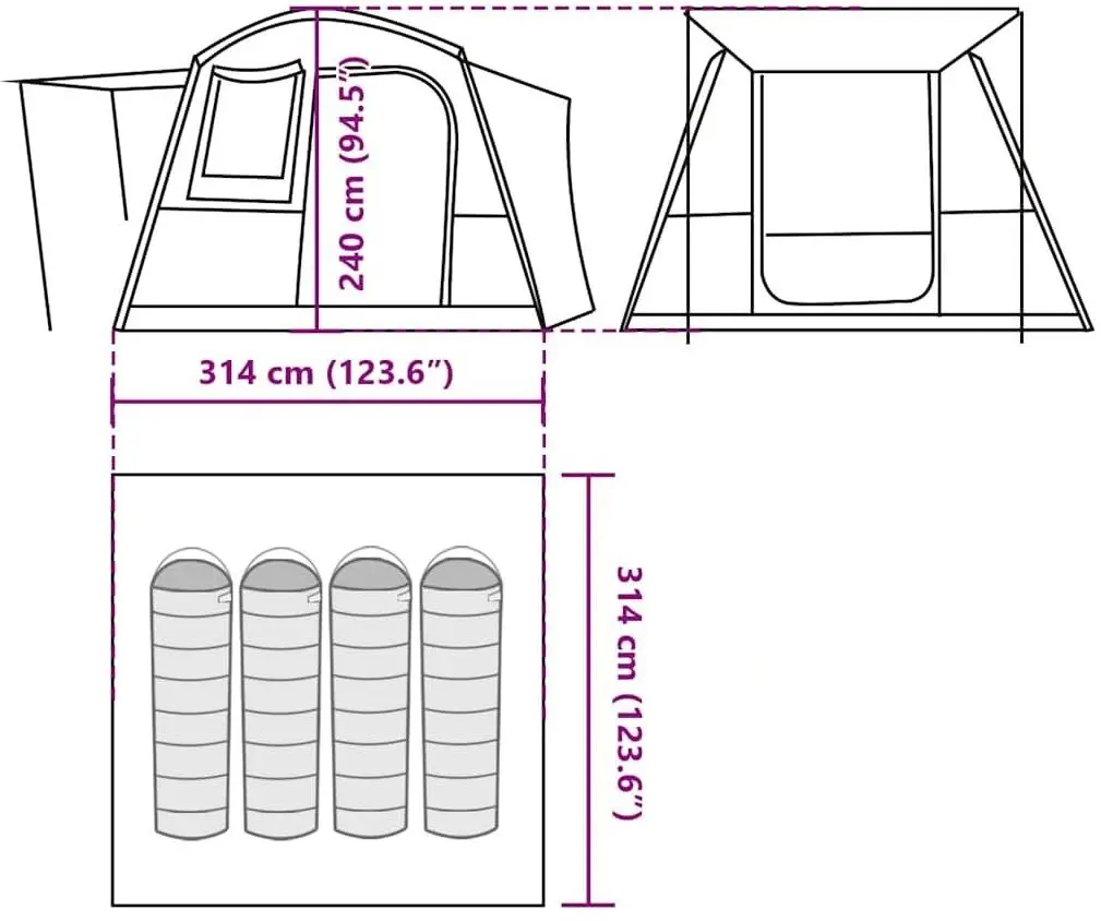 Палатка VidaXL 4009489 (Blue/Grey)