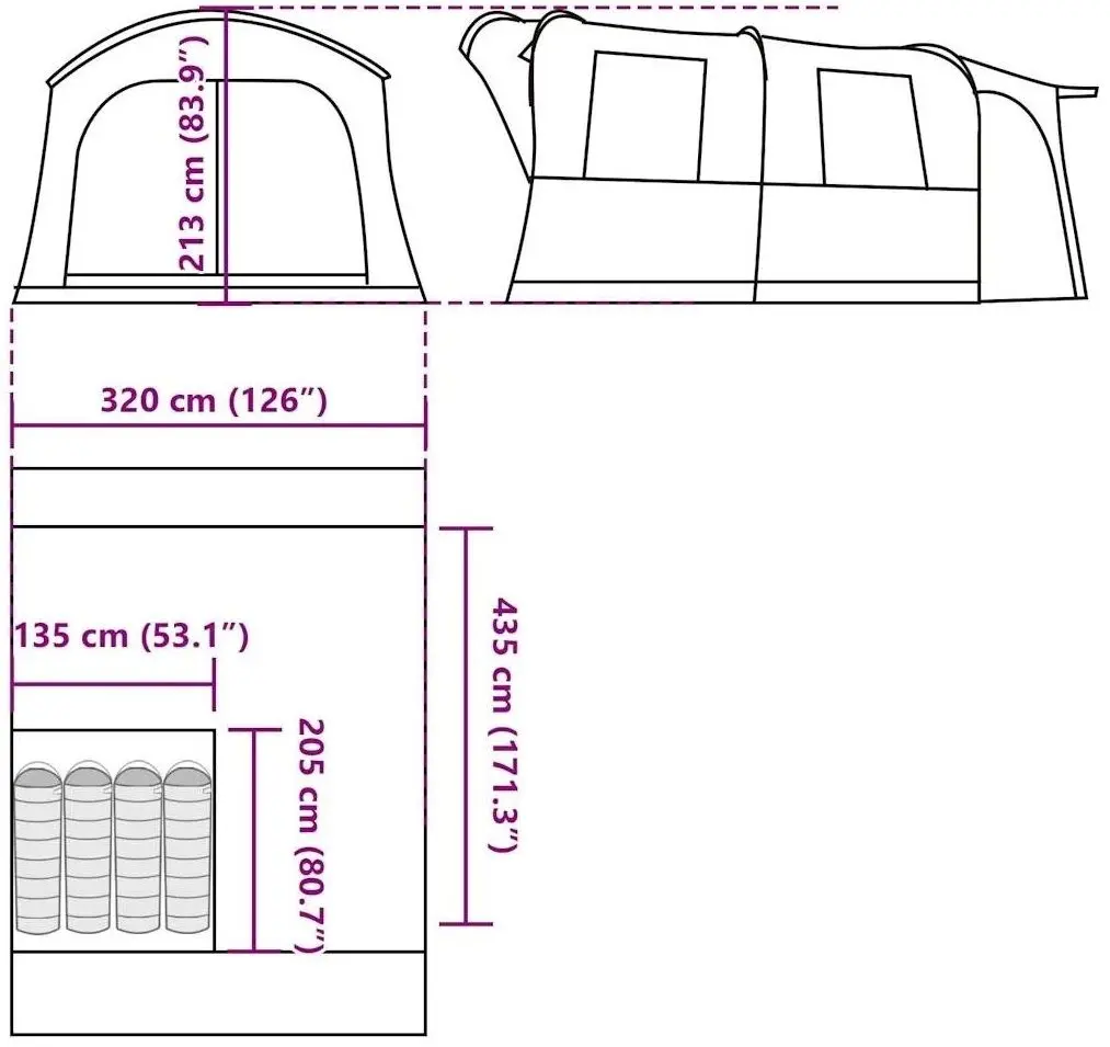 Cort VidaXL 4009502 (Grey/Orange)