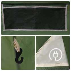 Палатка VidaXL 4009539 (Green/White) Thumb