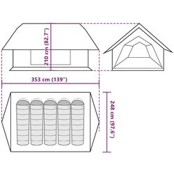 Палатка VidaXL 4009539 (Green/White) Thumb