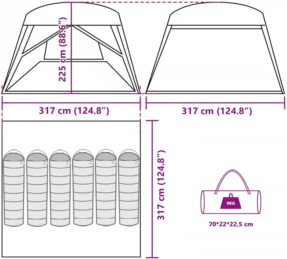 Палатка VidaXL 4009566 (Green)