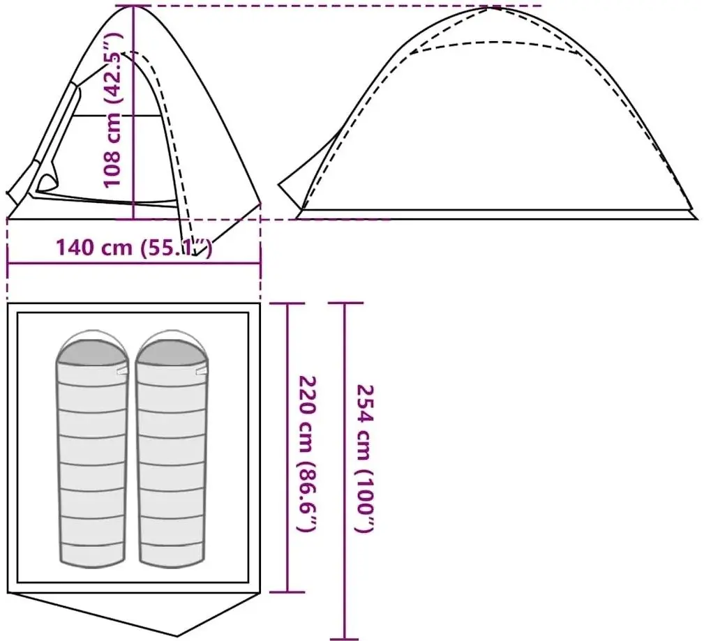 Палатка VidaXL 4009612 (Olive Green)