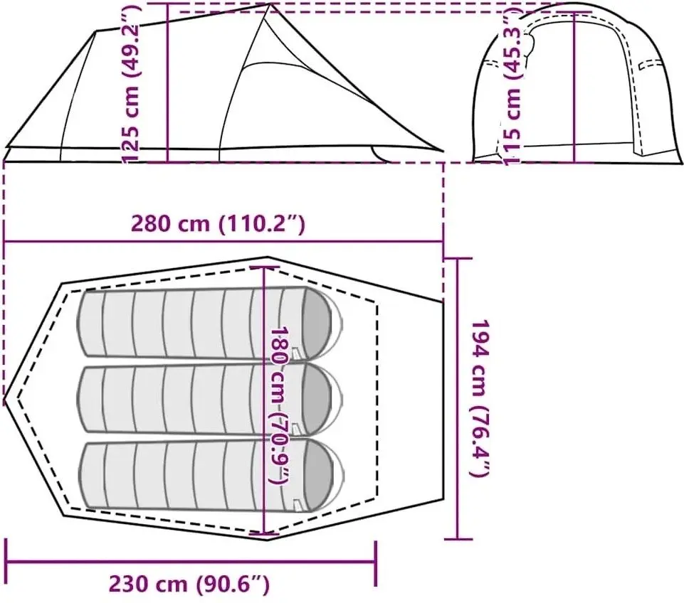 Палатка VidaXL 4009627 (Olive Green)