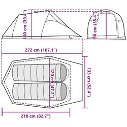 Cort VidaXL 4009630 (Olive Green) Thumb