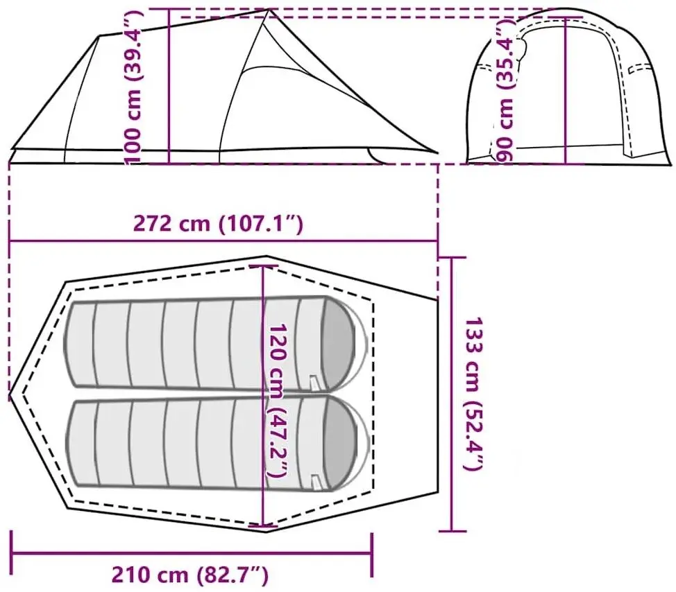 Cort VidaXL 4009630 (Olive Green) - 10