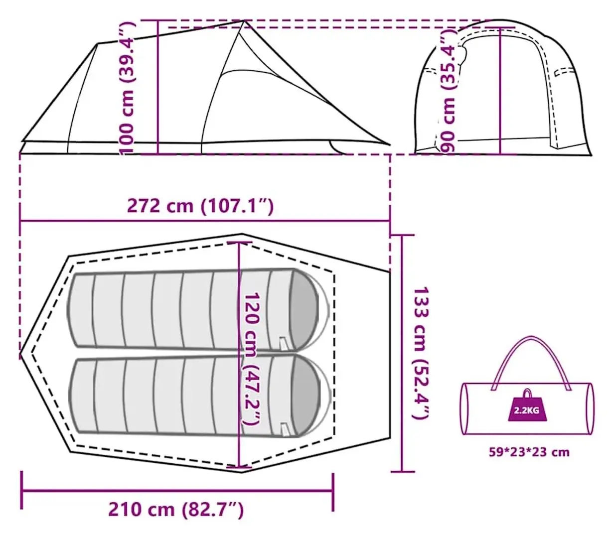 Палатка VidaXL 4009632 (Camouflage)