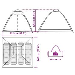 Палатка VidaXL 4009637 (Brown) Thumb