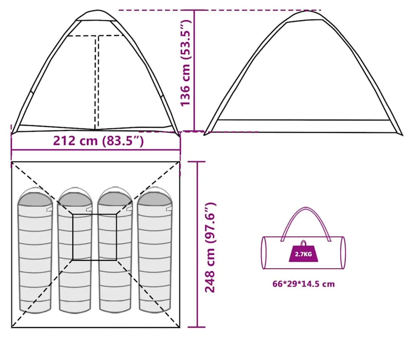 Cort VidaXL 4009638 (Camouflage)