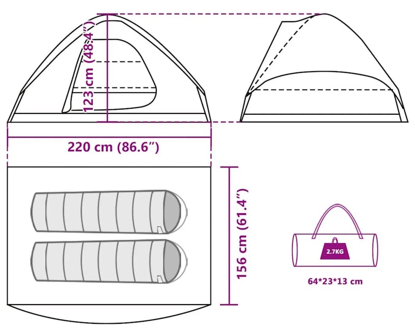 Cort VidaXL 4009639 (Green Olive)
