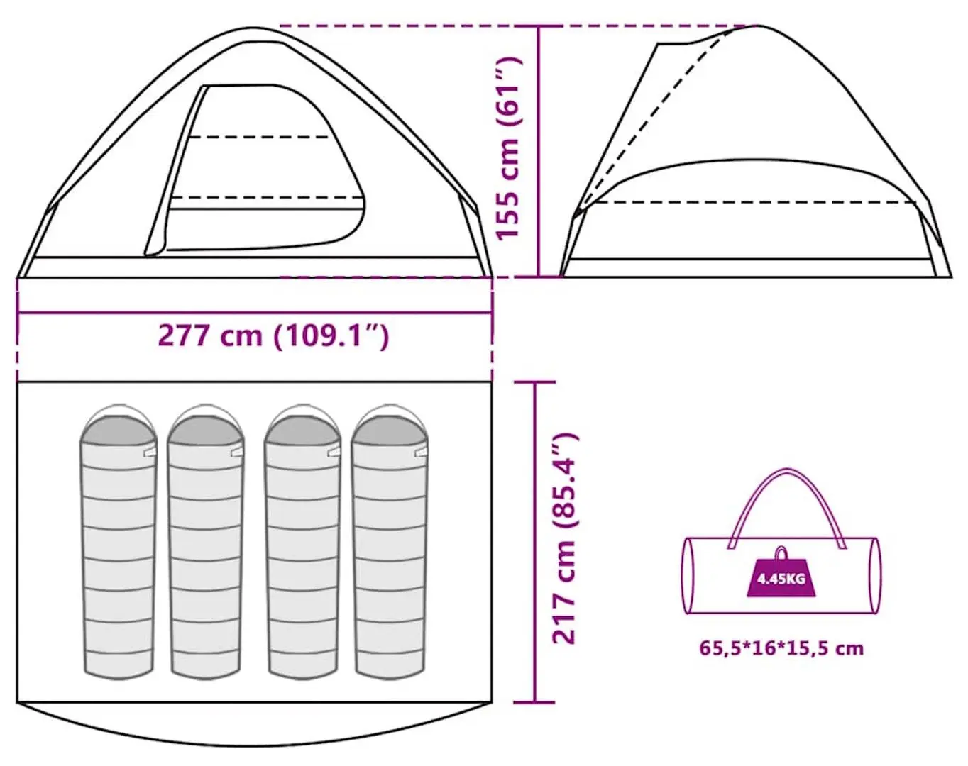 Cort VidaXL 4009642 (Green Olive)