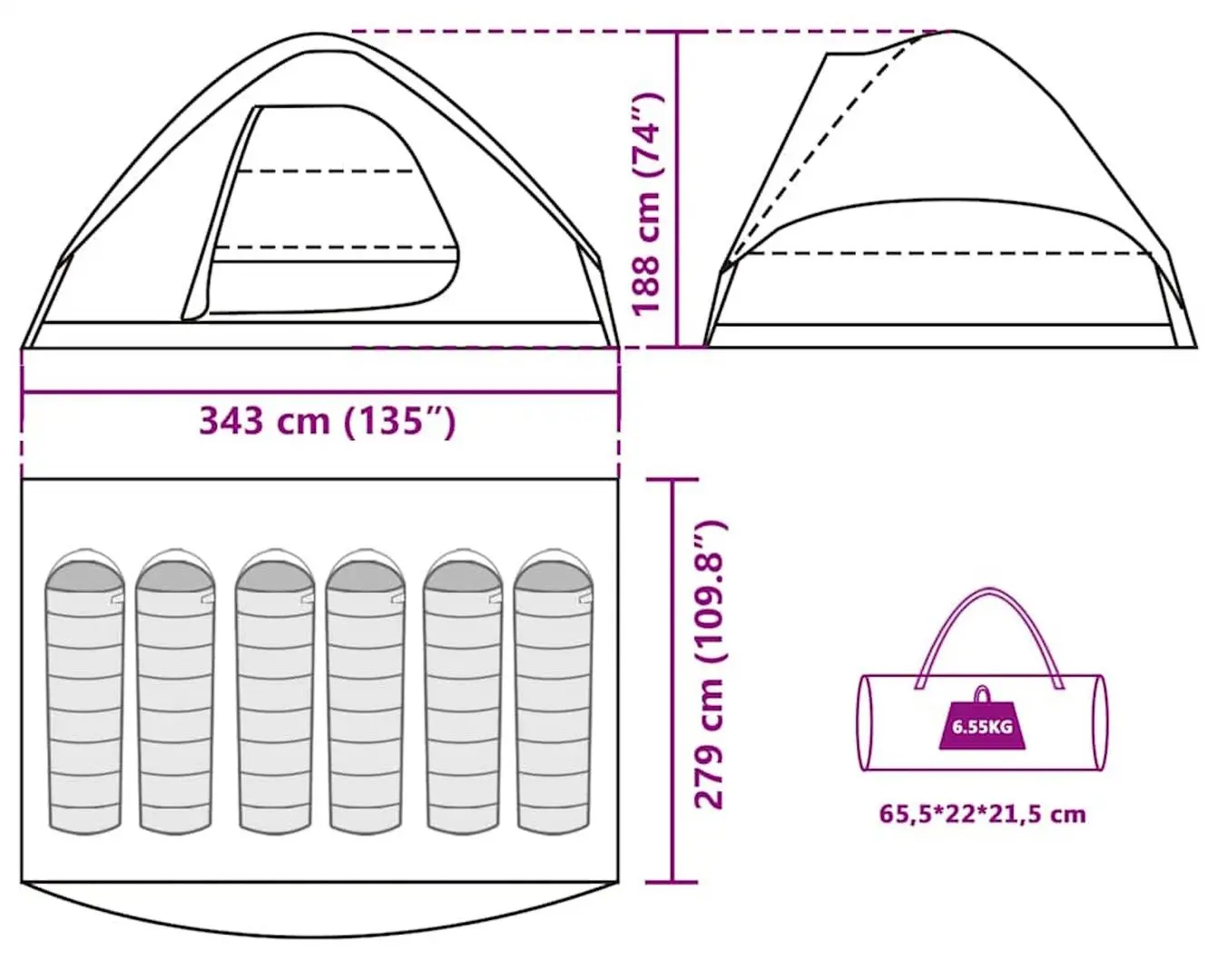 Cort VidaXL 4009645 (Green Olive)