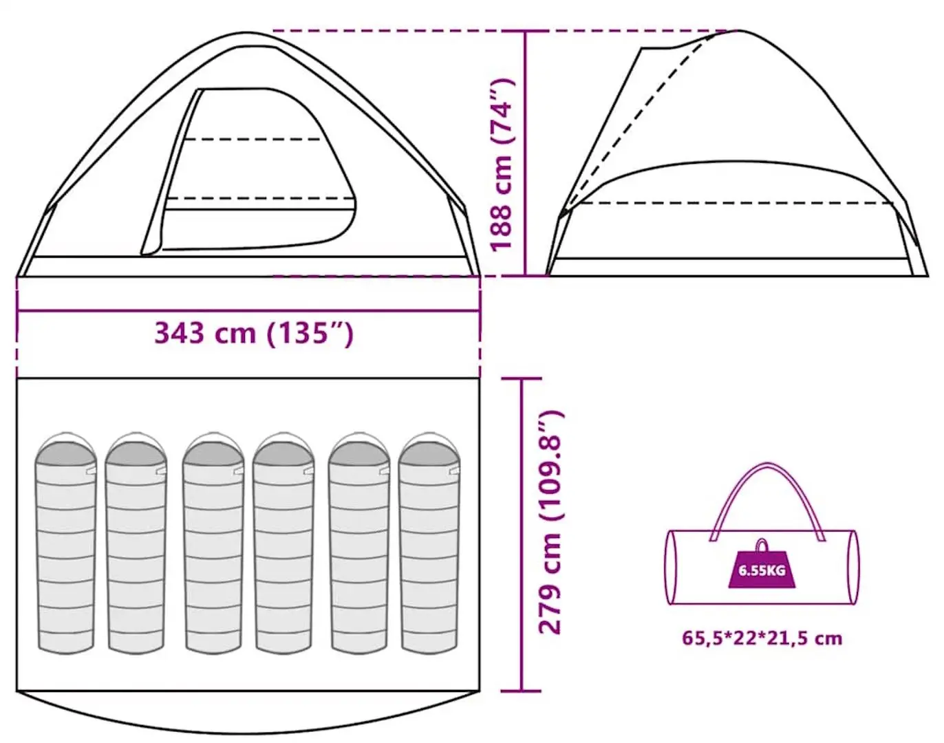 Cort VidaXL 4009647 (Сamouflage)