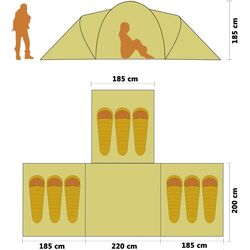 Палатка VidaXL 90412 (Blue/Green) Thumb