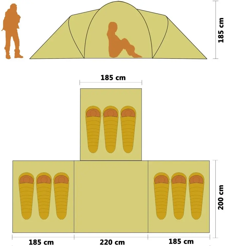 Палатка VidaXL 90412 (Blue/Green)