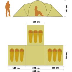 Палатка VidaXL 90413 (Blue/Yellow) Thumb