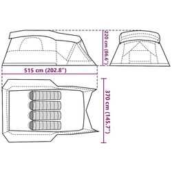 Палатка VidaXL 91006 (Orange/Grey) Thumb