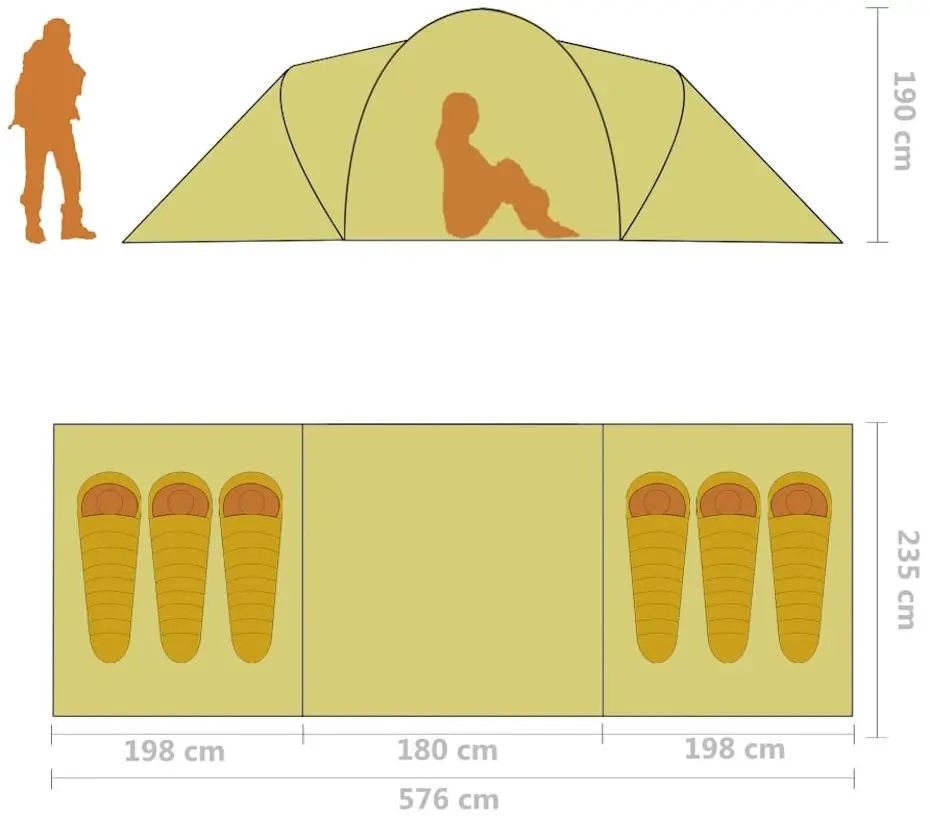 Палатка VidaXL 93184 (Blue/Green)