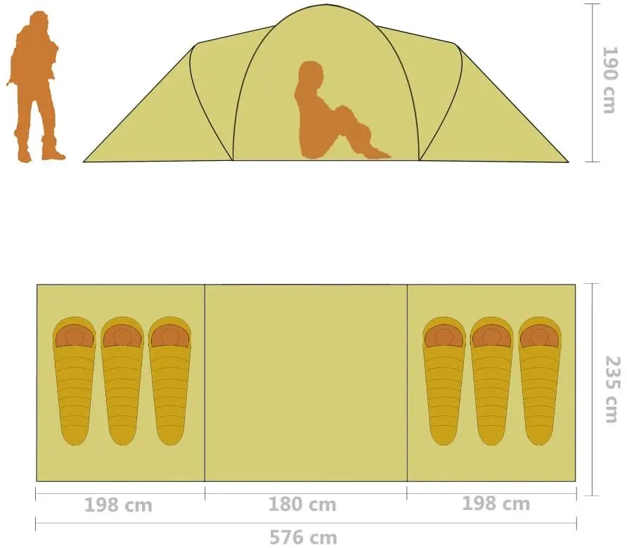 Cort VidaXL 93185 (Blue/Yellow)