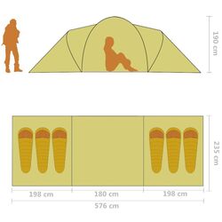 Палатка VidaXL 93186 (Grey/Orange) Thumb