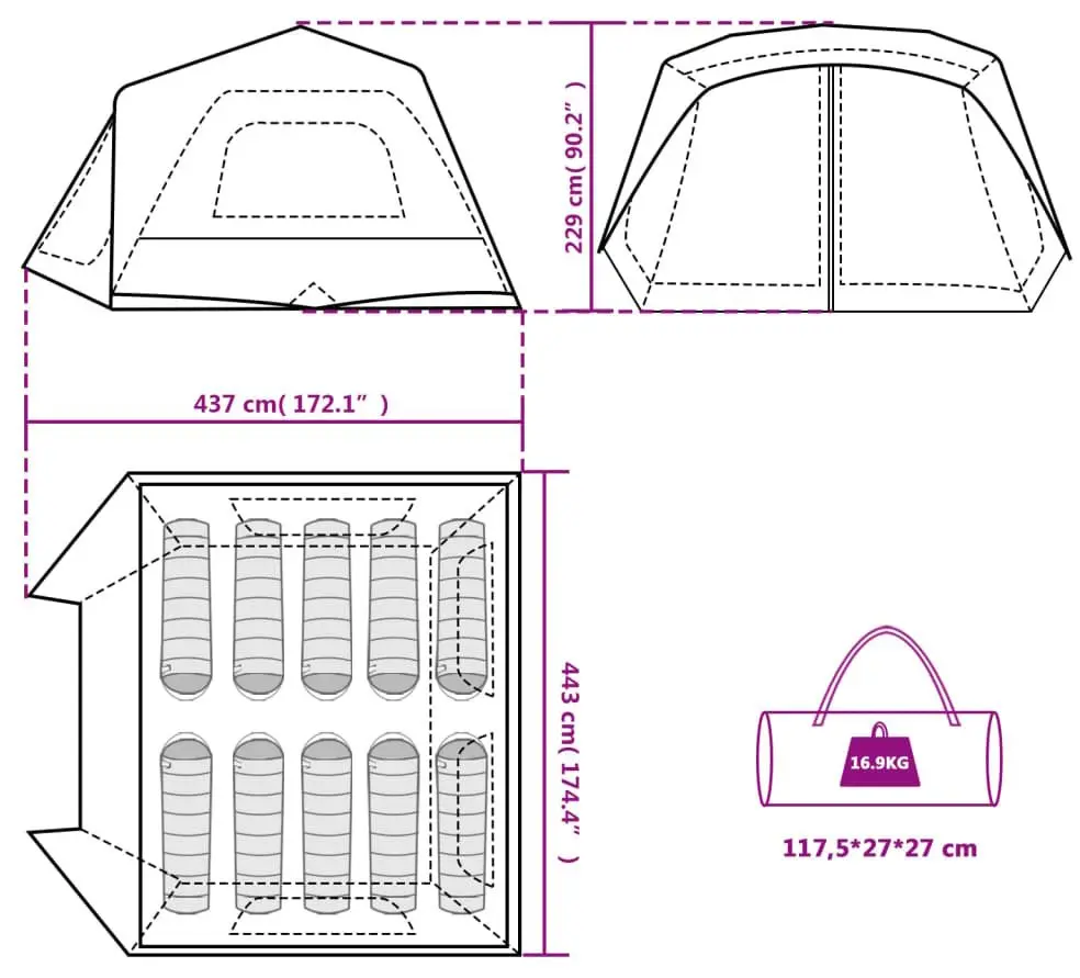 Cort VidaXL 94289 (Green)