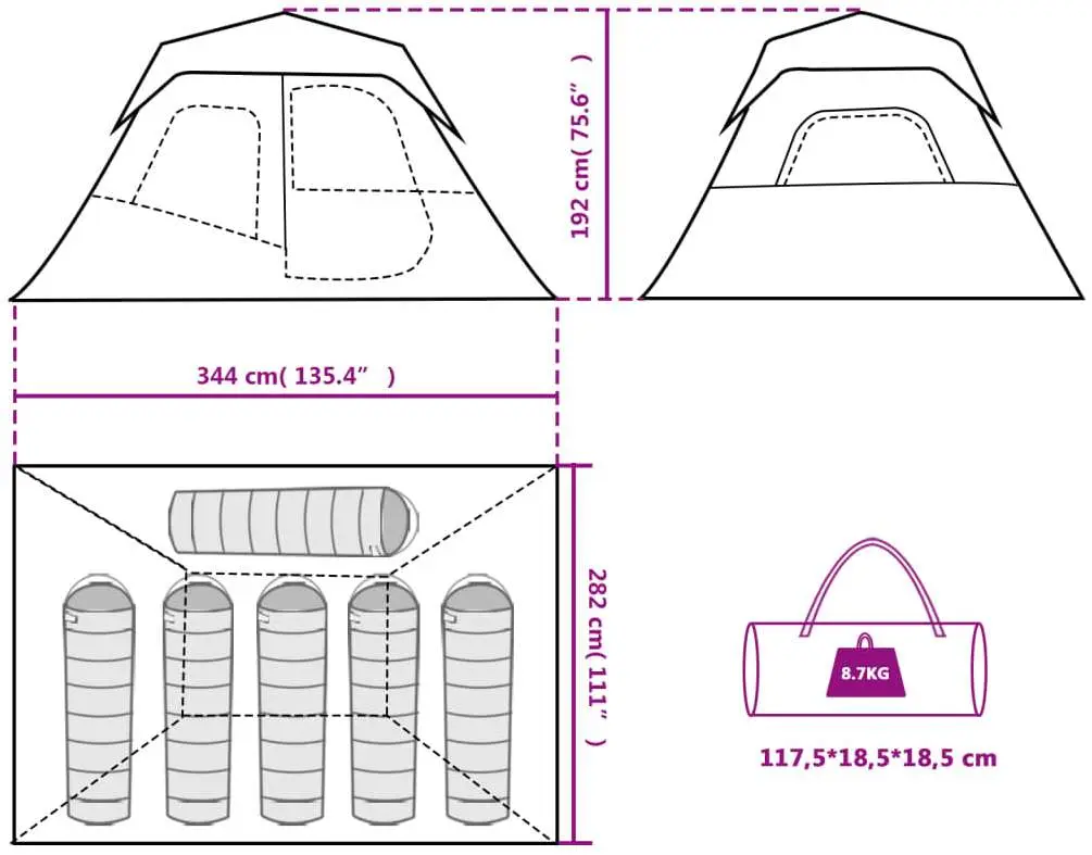 Cort VidaXL 94297 (Grey/Orange)