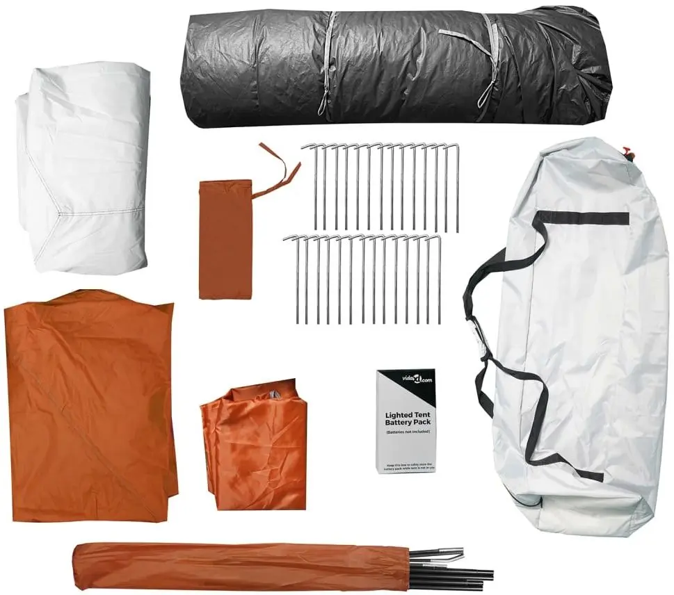 Палатка VidaXL 94303 (Grey/Orange)